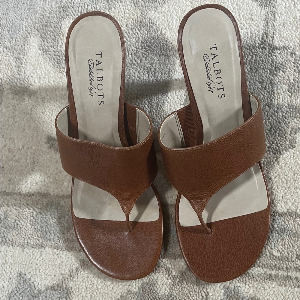 Talbots Brown Leather Sandal